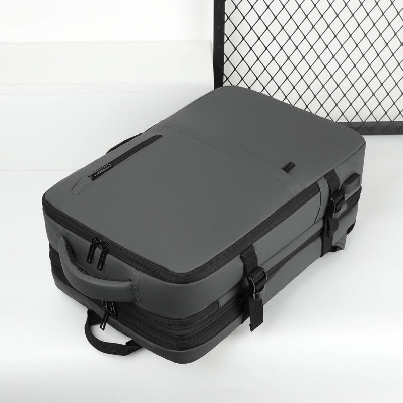 Laptop backpack with ergonomic back padding and innovative organizer compartments LoungeYard — product view 2