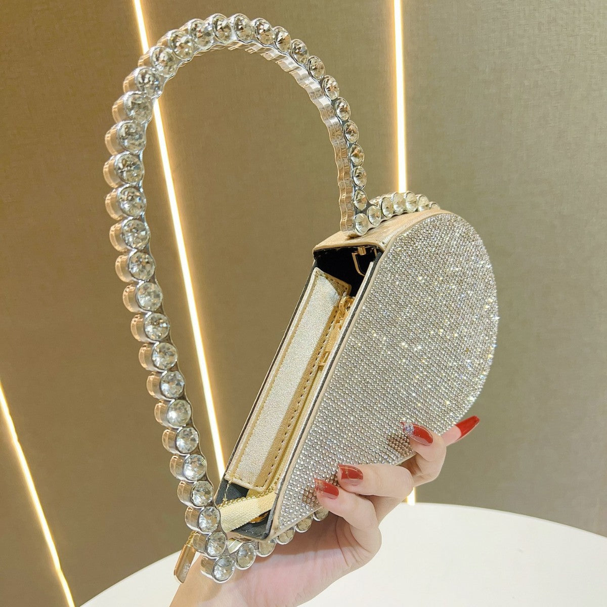 Rhinestone-Accented Evening Handbag — product view 2