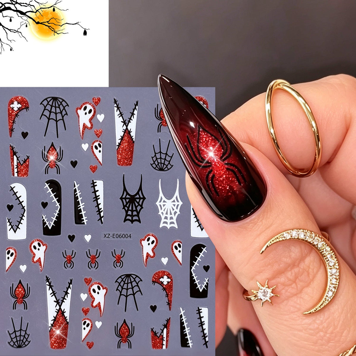 Halloween-Themed Nail Art Sticker Set  1791507032 — product view 2