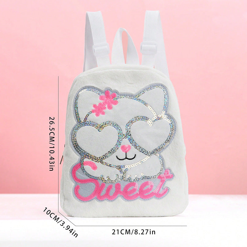 Plush backpack with animal design LoungeYard — product view 4