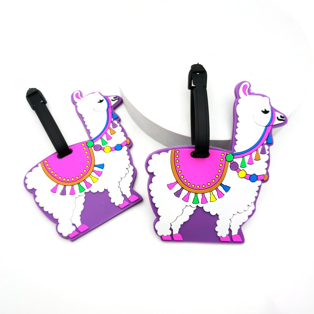 Whimsical Llama Luggage Tag LoungeYard — product view 4