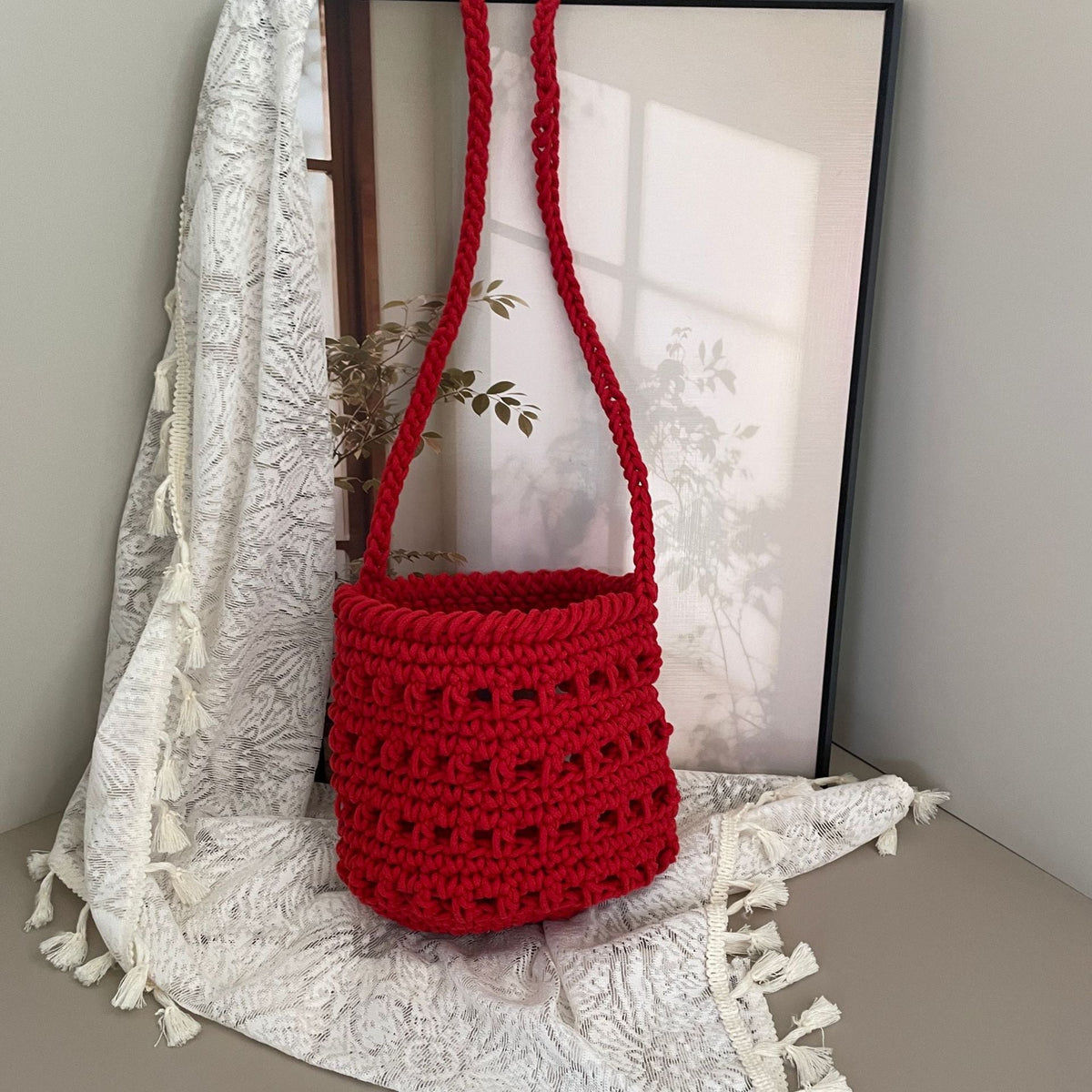 Hand-knotted tote bag LoungeYard — product view 6