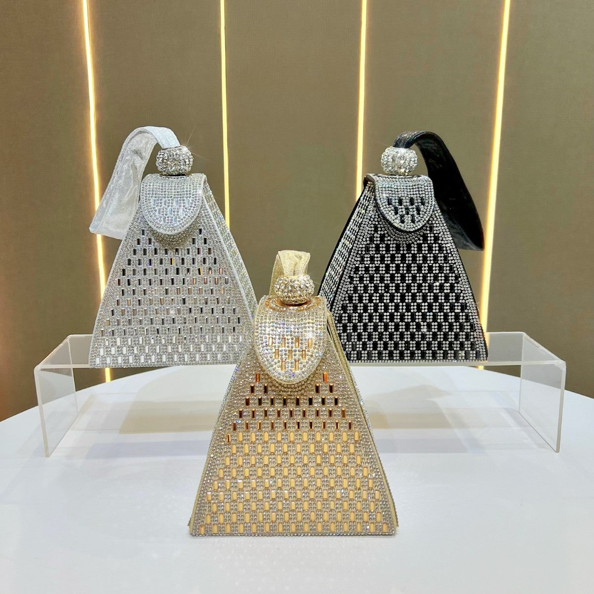 Geometric Rhinestone Evening Bag — product view 4