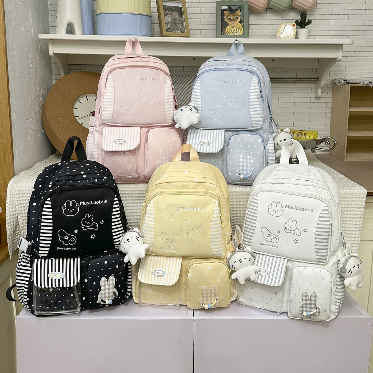 Cute Character-Themed School Backpack LoungeYard — product view 4