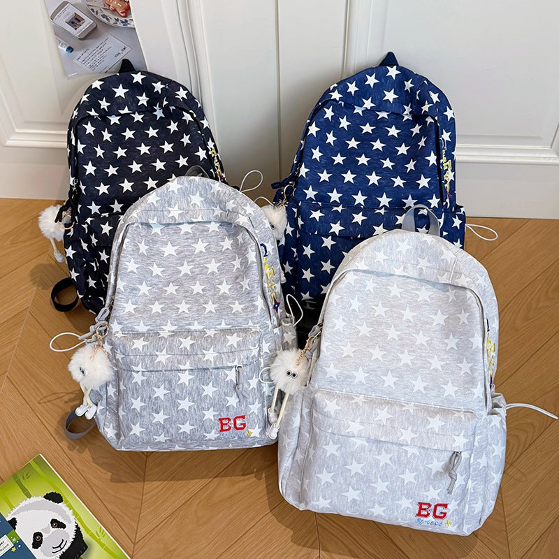 Star-Patterned Casual Backpack LoungeYard — product view 4