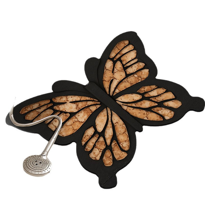 Butterfly Shaped Bathroom Rug LoungeYard — product view 2