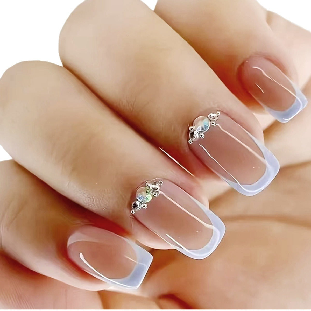 Elegant Rhinestone-Accented Acrylic Nail Extensions — product view 3