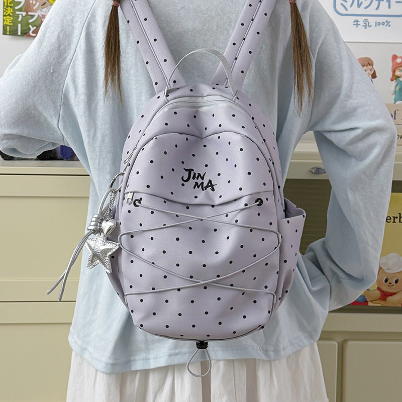 Polka Dot Casual Backpack LoungeYard 1791205839 — product view 1