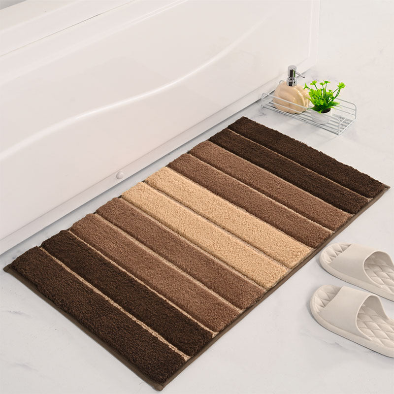 Luxury Striped Soft Bathroom Rug Bowlift — product view 6