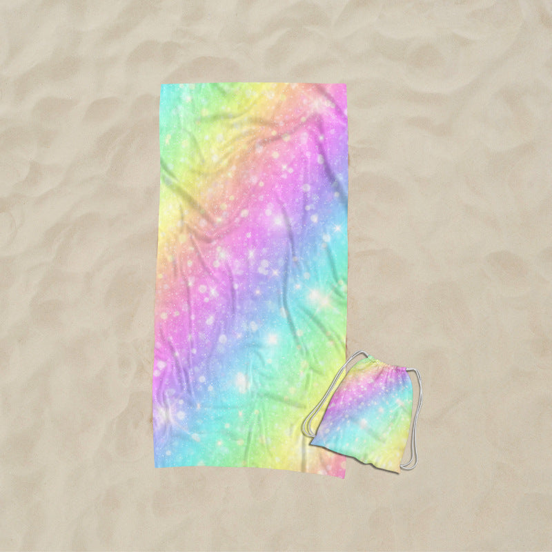 Beach towel with elaborate wave design LoungeYard — product view 6