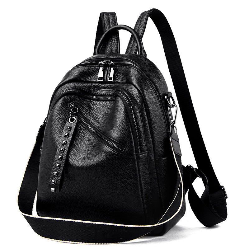 Stylish and Versatile Leather Backpack LoungeYard — product view 5