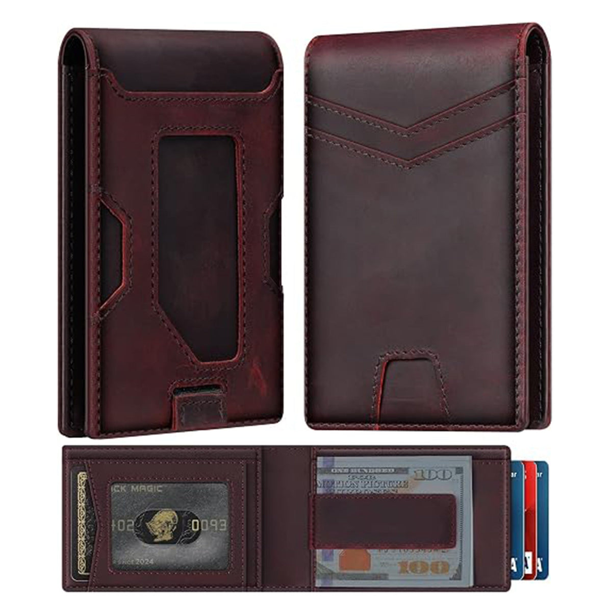 Premium RFID-Blocking Leather Cardholder LoungeYard — product view 4
