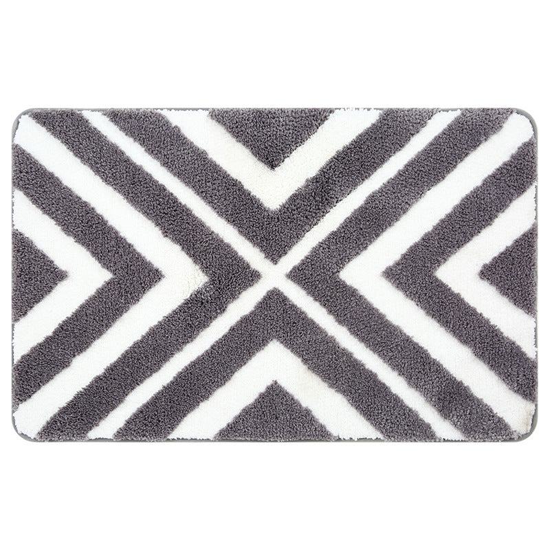 Modern Geometric Bathroom Mat Bowlift — product view 2