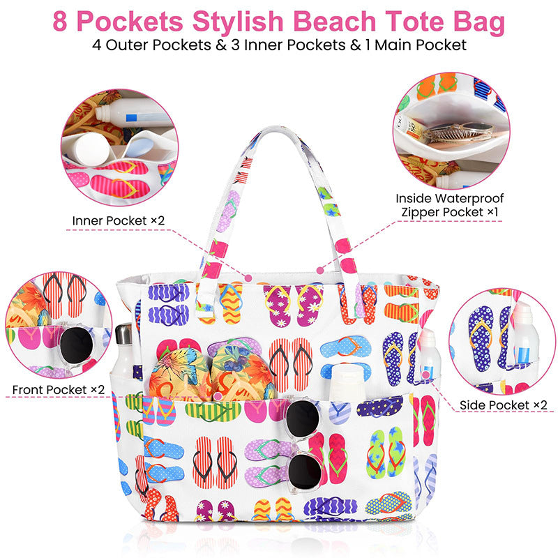 Spacious and Stylish Shopping Bag with Striped Pattern LoungeYard — product view 4