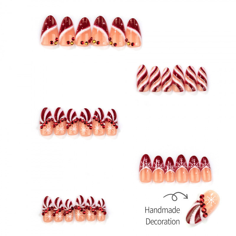 Festive Holiday Themed Press-On Nail Art Set — product view 3