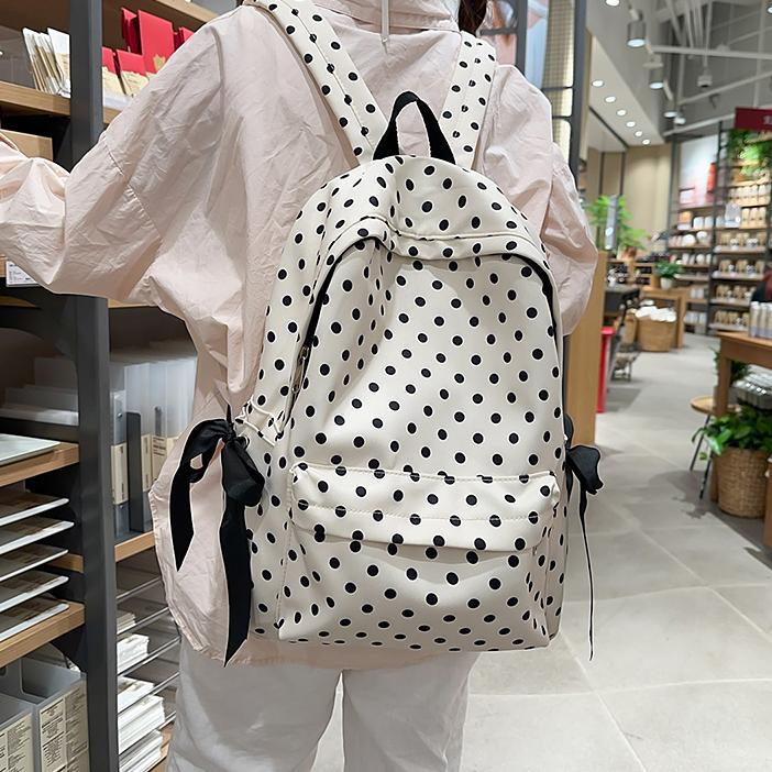 Fun Polka Dot Casual Backpack LoungeYard — product view 2