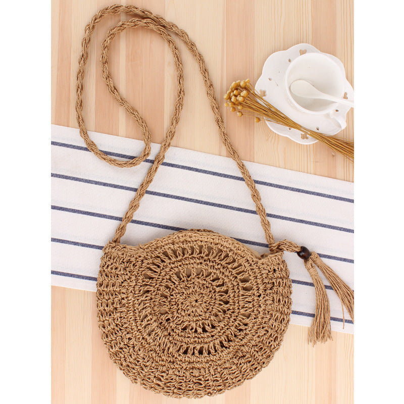 Macrame Crossbody Bag with Decorative Fringes LoungeYard — product view 1