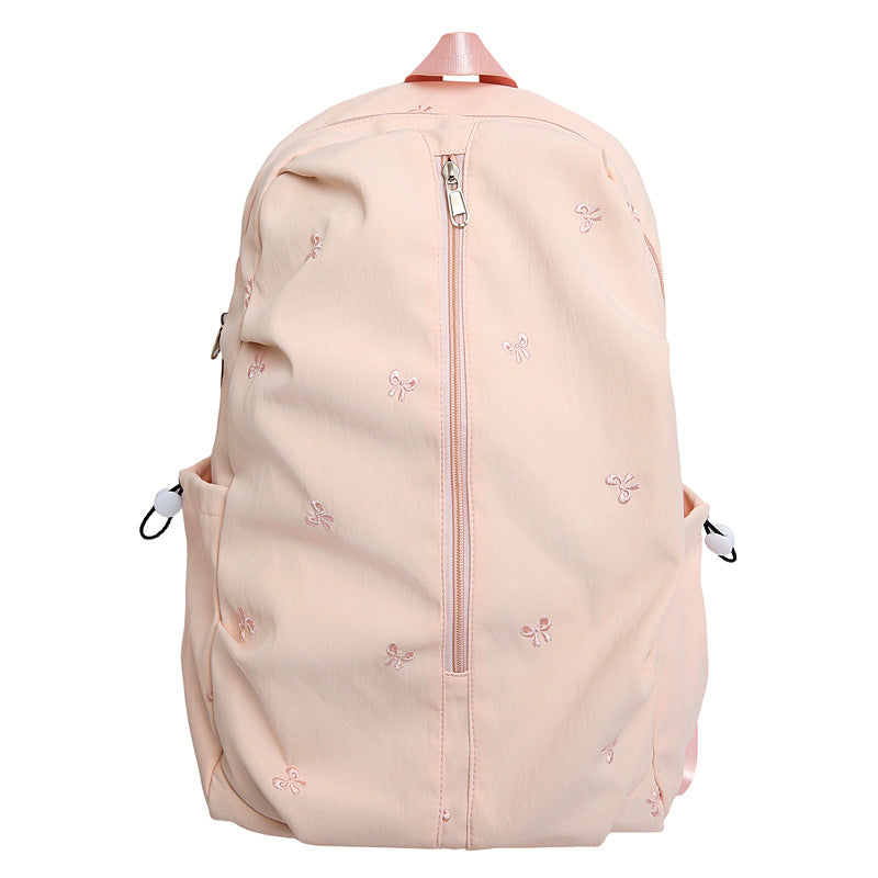 Embroidered Bow Design Backpack LoungeYard — product view 2