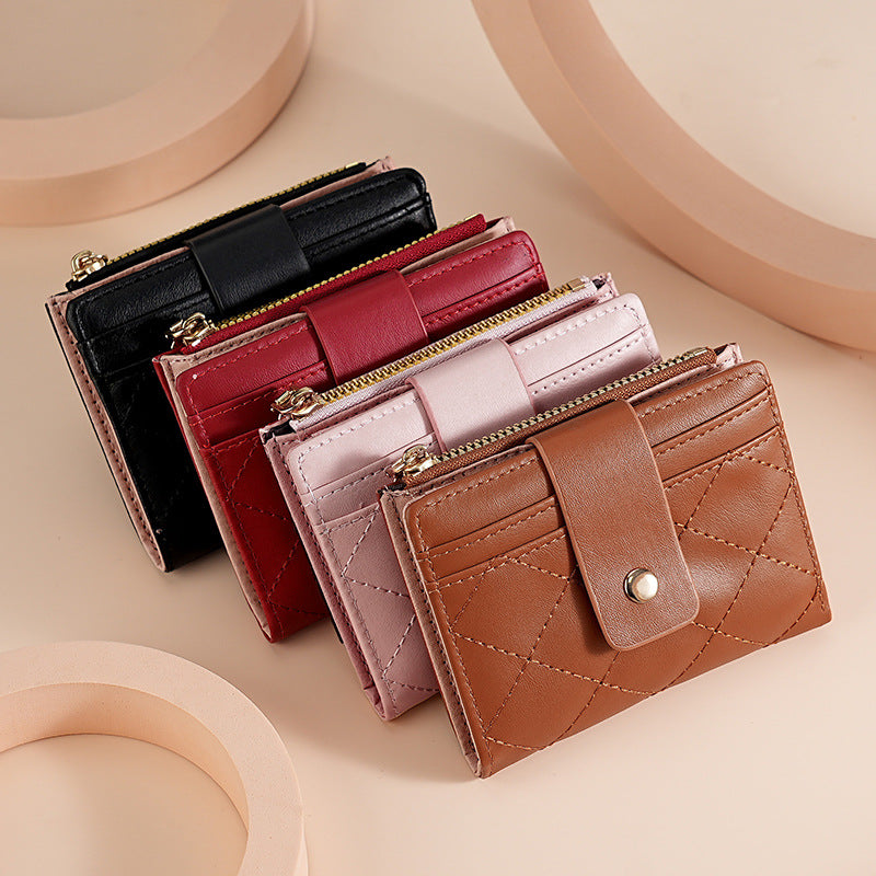 Quilted Leather Zip Wallet — product view 4