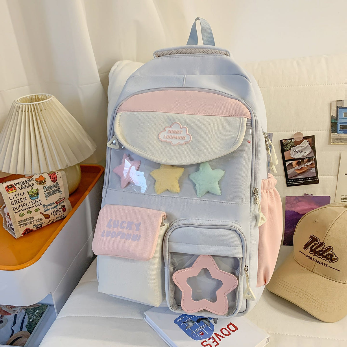 Deluxe Star-Embellished Casual Backpack LoungeYard — product view 7