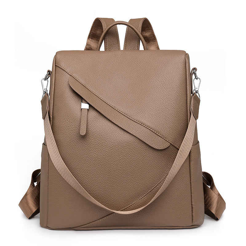 Elegant Leather Laptop Backpack LoungeYard — product view 4