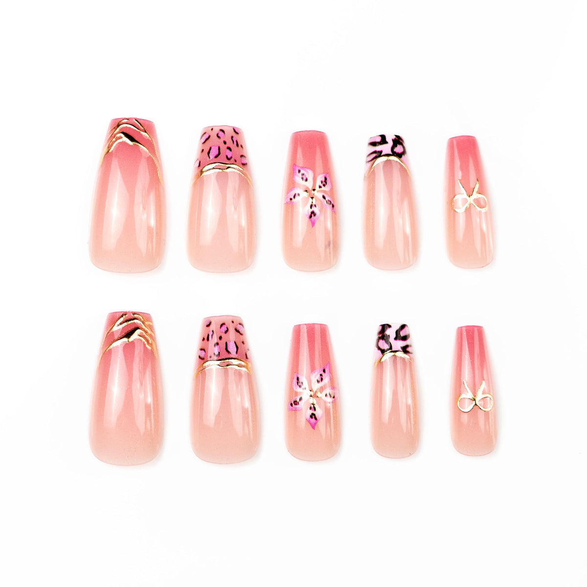 Decorative Floral Press-On Nails Set — product view 2