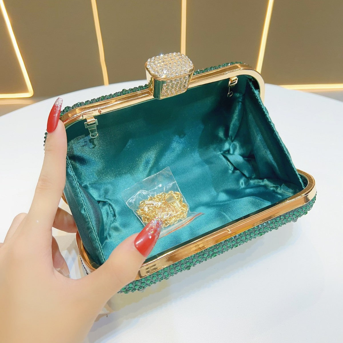 Crystal-Studded Clutch Purse — product view 3