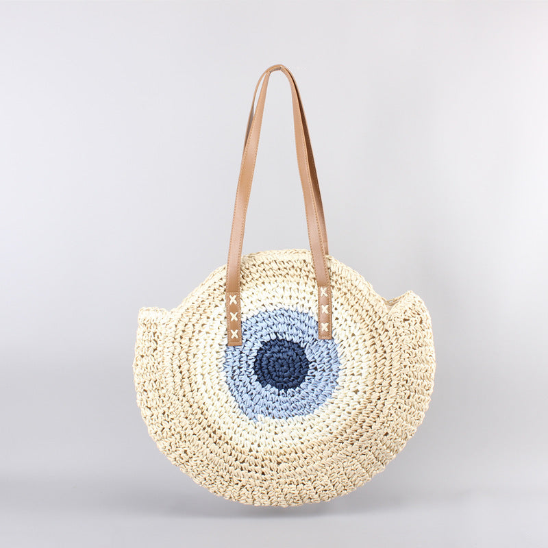 Round Basket Bag with Modern Design LoungeYard — product view 7