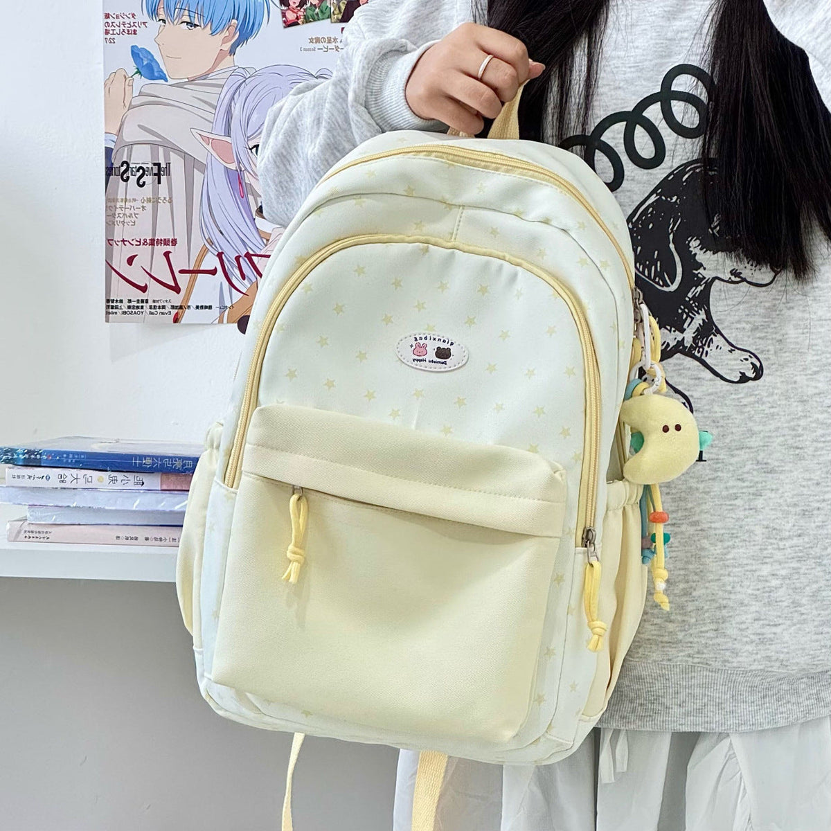 Cute Lightweight Star-Patterned Backpack — product view 1