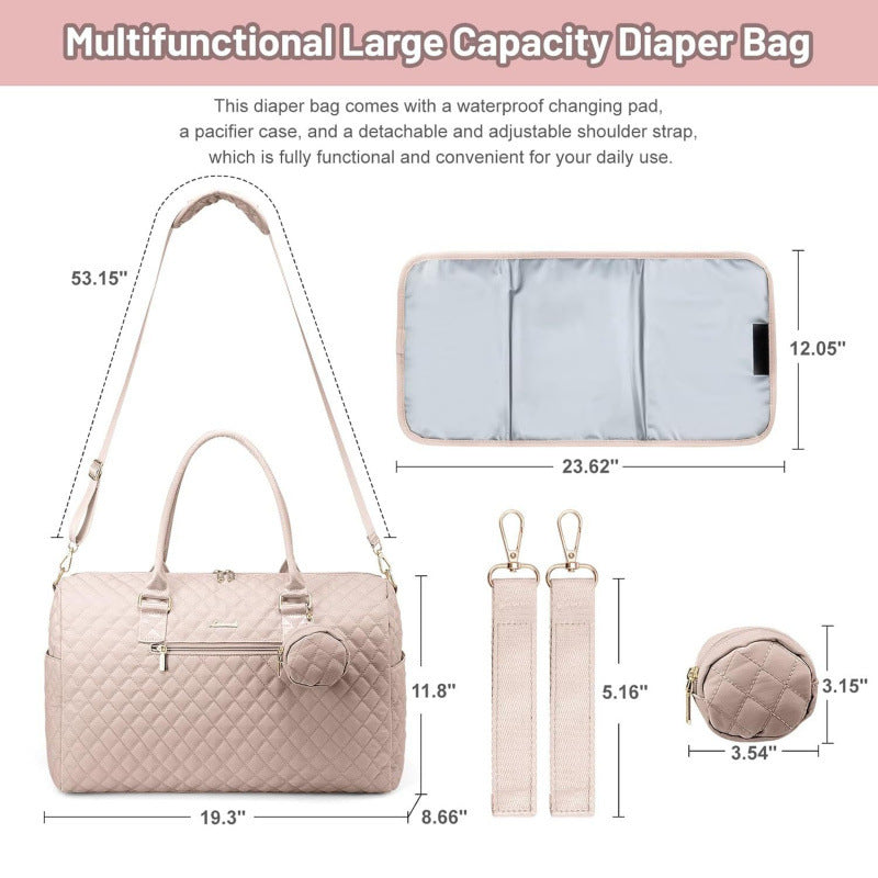 Sophisticated Quilted Travel Tote Set LoungeYard — product view 3