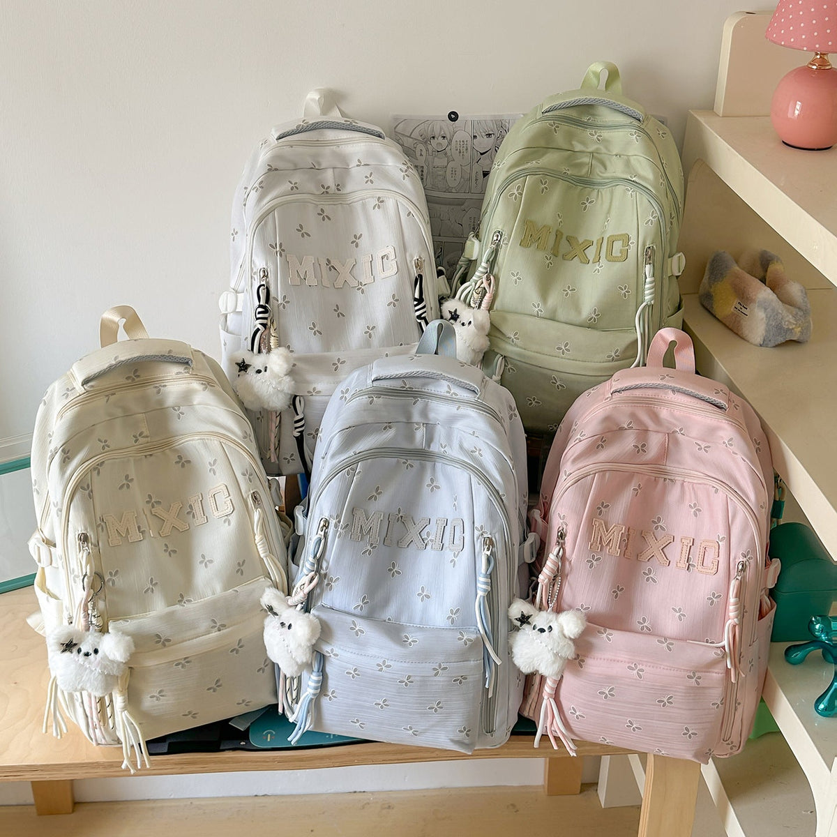 Floral Appliqué Stylish Backpack LoungeYard — product view 4