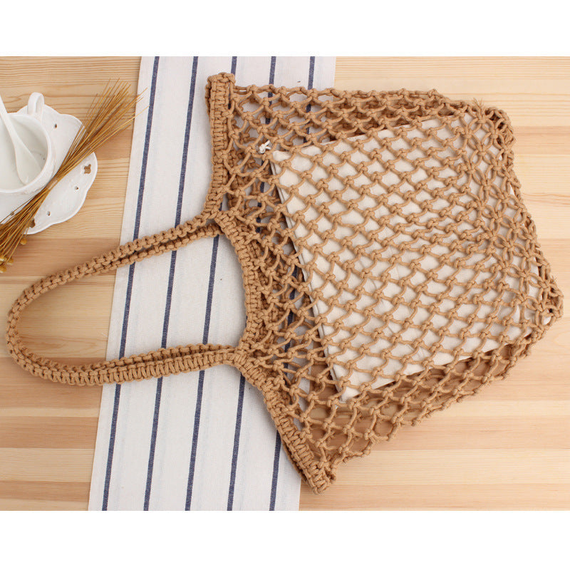 Multifunctional Macrame Tote Bag LoungeYard — product view 2