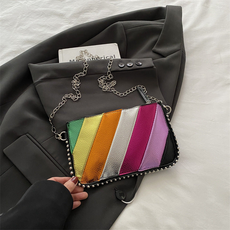 Colorful Metallic Chic Crossbody Bag LoungeYard — product view 7