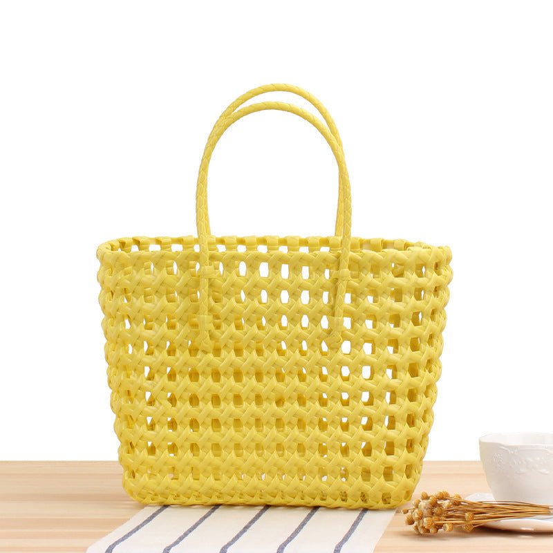 Handcrafted basket bag with unique structural design LoungeYard — product view 5