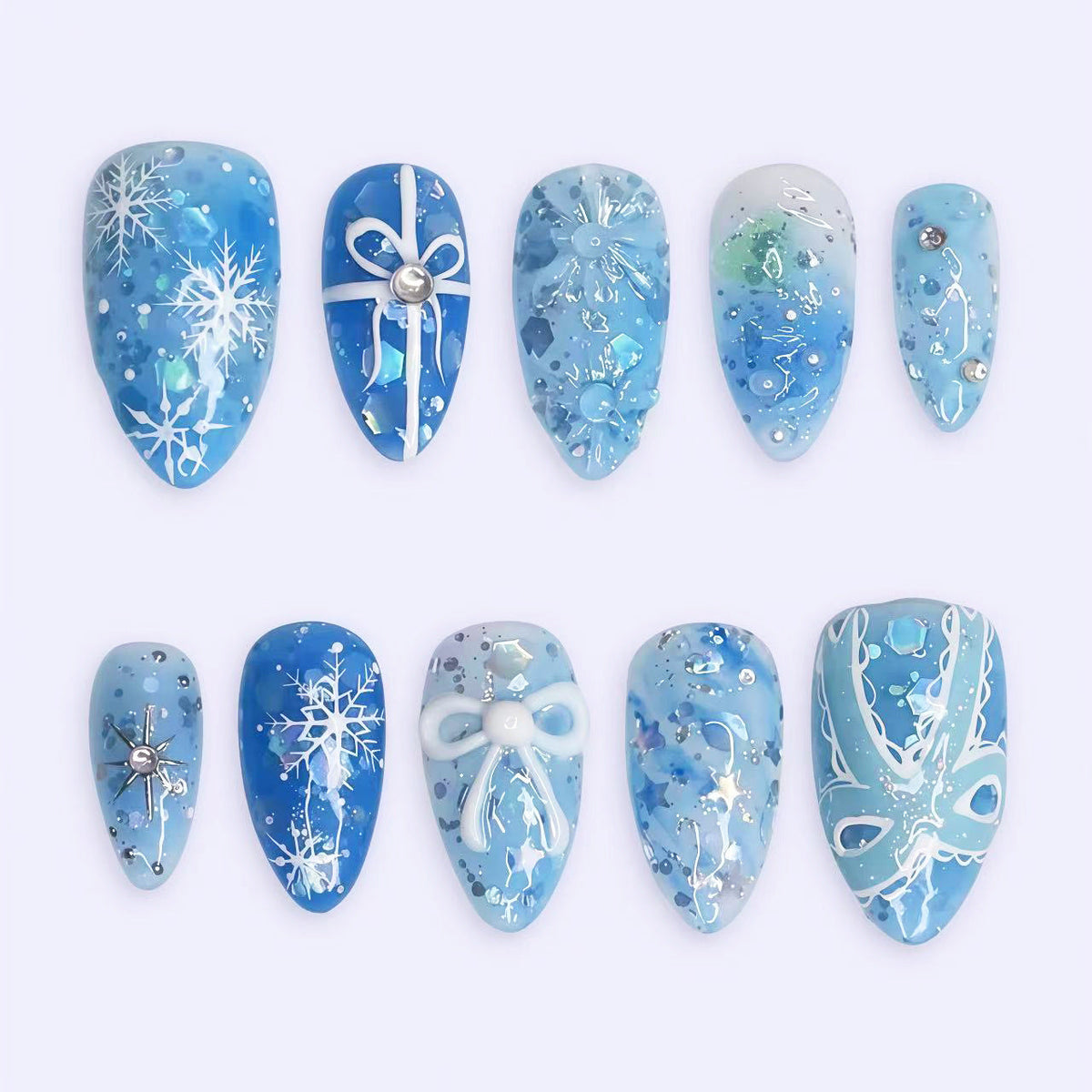 Elegant Decorative Press-On Nail Set — product view 1