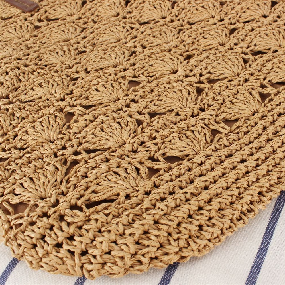 Stylish handbag made of woven natural material LoungeYard — product view 2