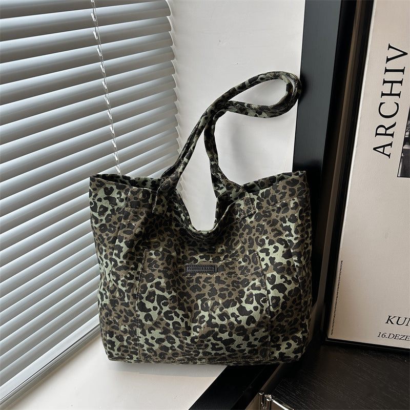 Eco-Friendly Reusable Leopard Print Tote Bag LoungeYard — product view 7