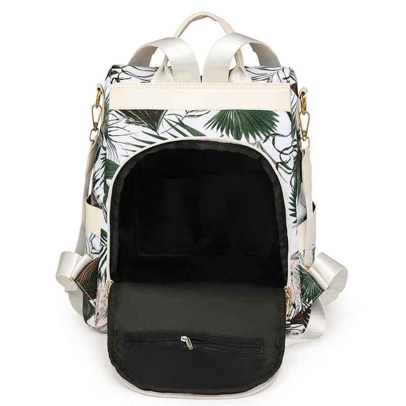 Floral Print Multi-Pocket Backpack LoungeYard — product view 4