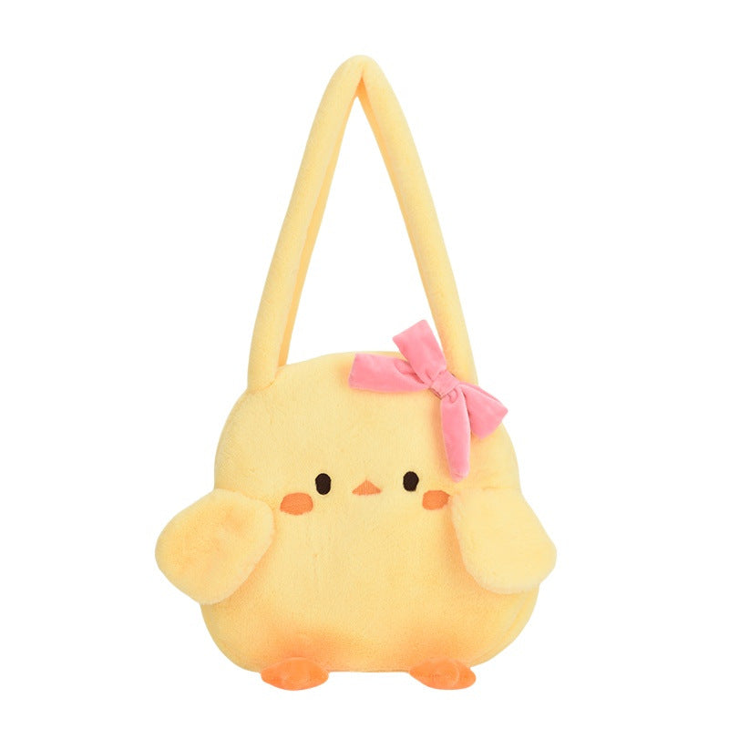 Cozy plush handbag in chicken design LoungeYard — product view 5