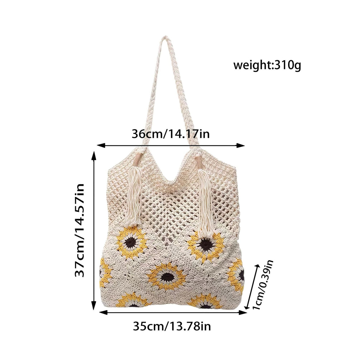 Leisure Beach Bag with Floral Details LoungeYard — product view 4