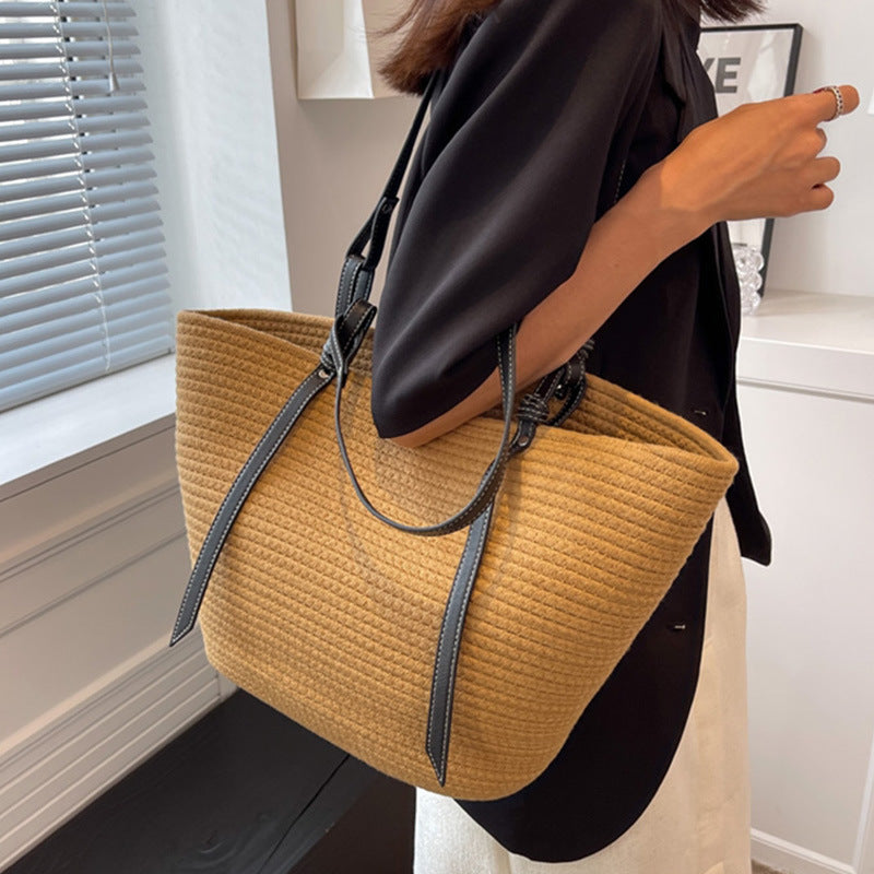 Elegant Shopper Bag with Texture LoungeYard — product view 2