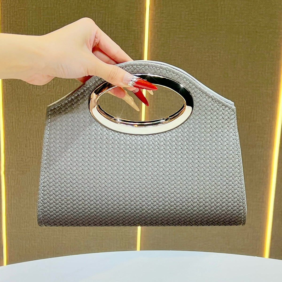 Structured Handheld Clutch Bag — product view 6