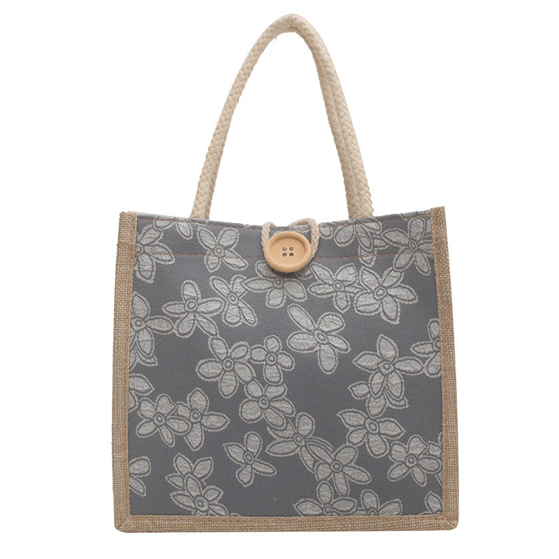 Elegant Floral Embroidered Tote — product view 5