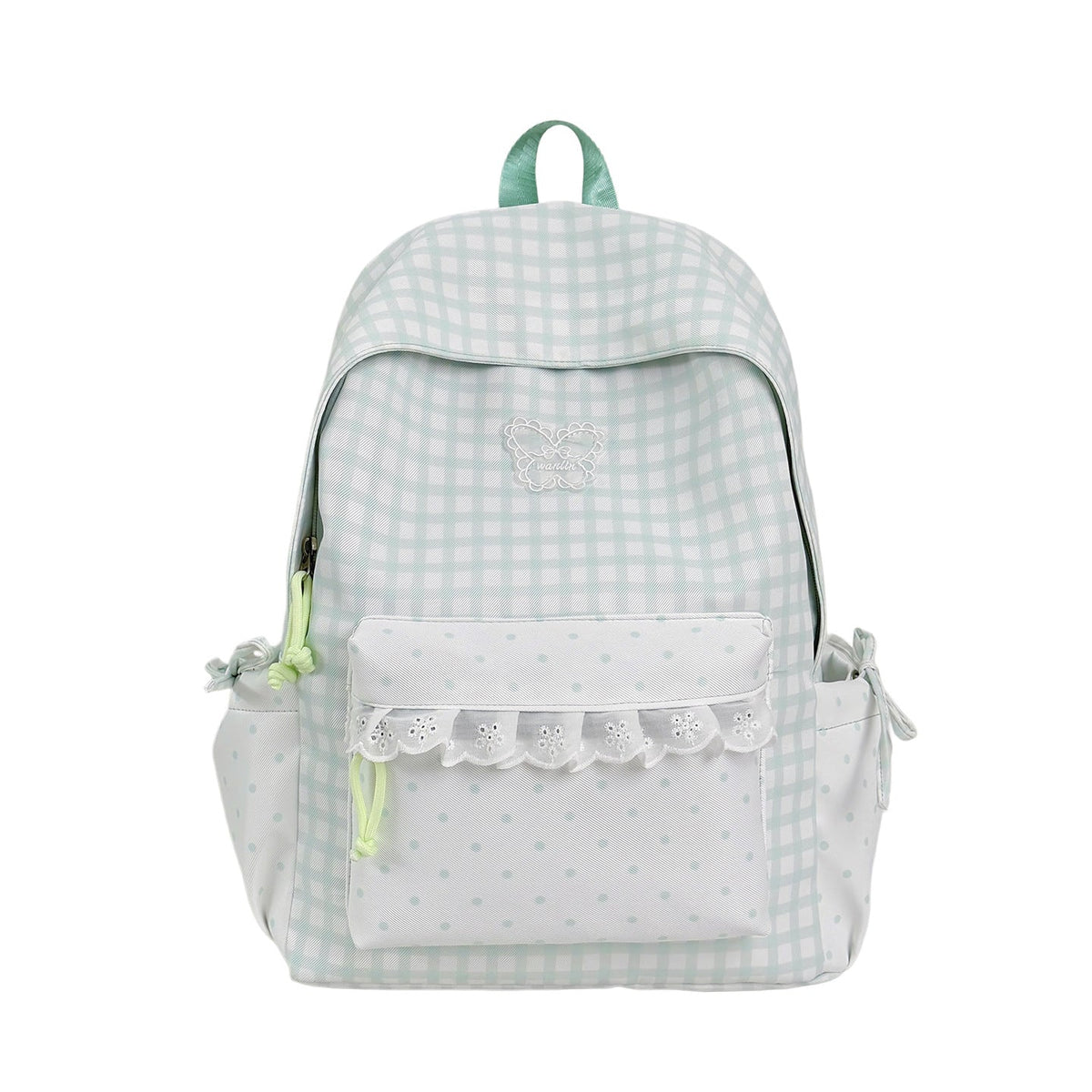 Fun Gingham Patterned Backpack LoungeYard — product view 5