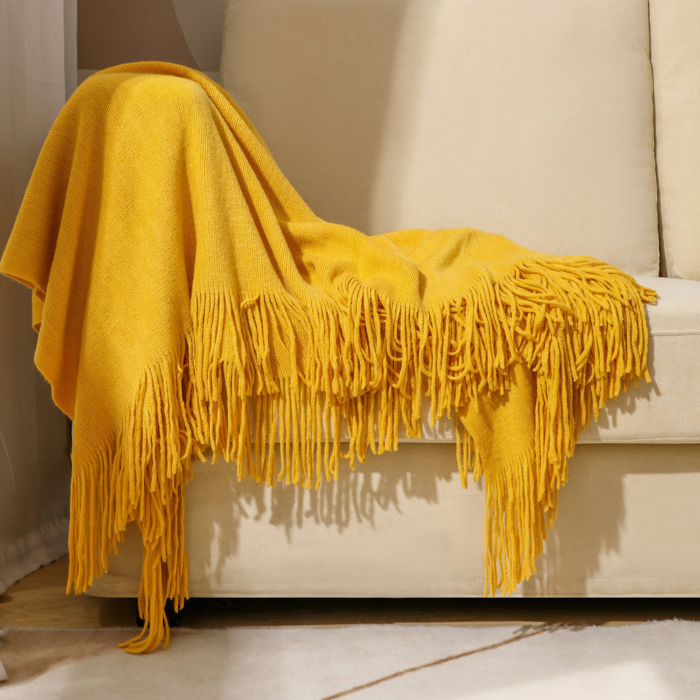 Luxurious Plush Fringe Throw Blanket — product view 1