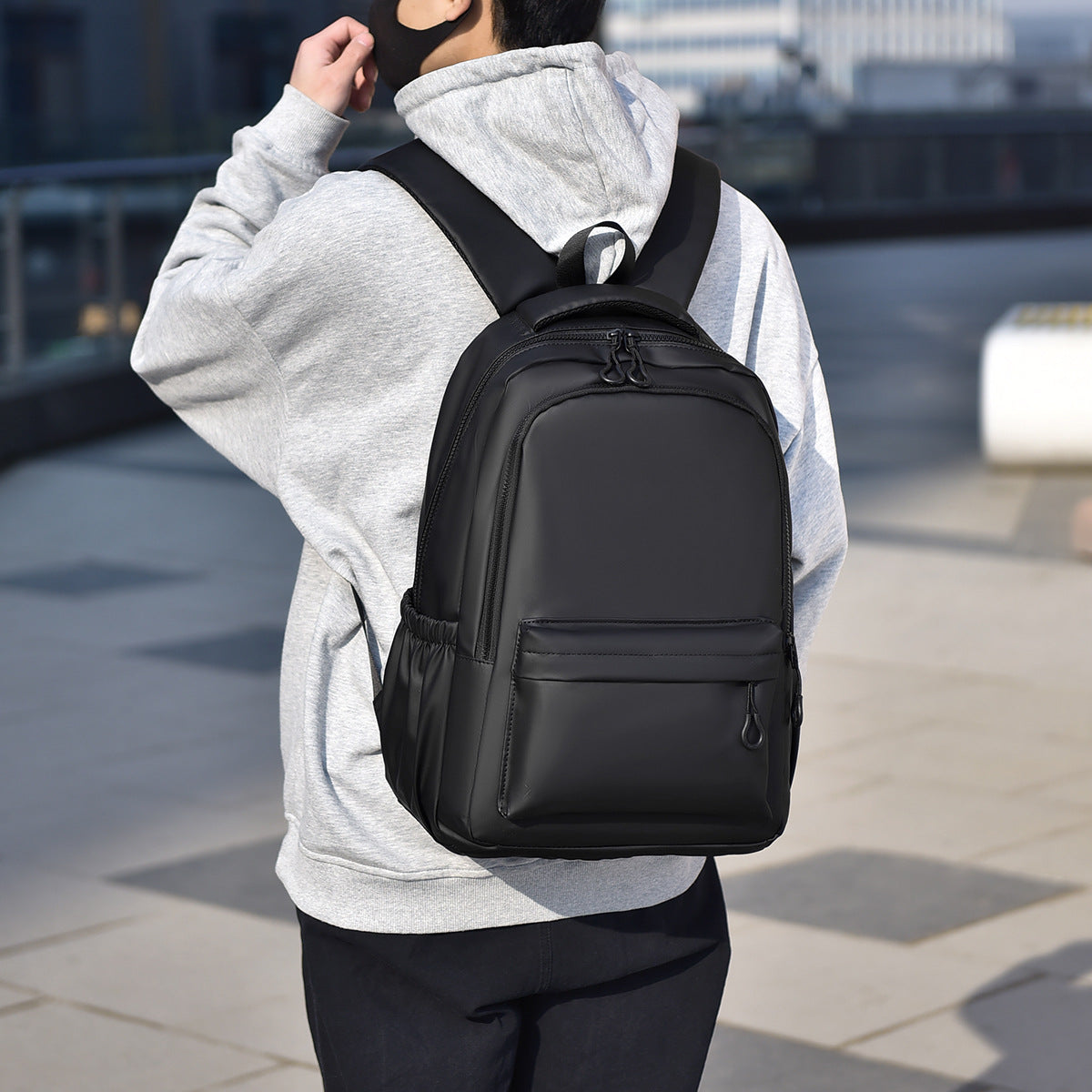 Sleek Urban Laptop Backpack LoungeYard — product view 3