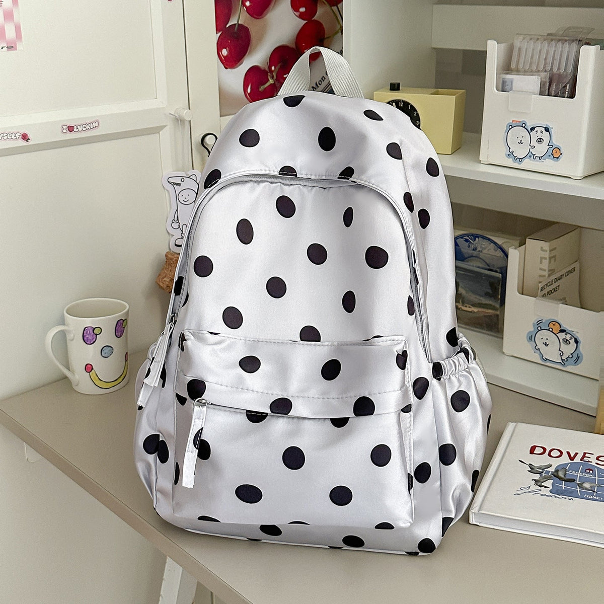 Fun and Playful Polka Dot Backpack LoungeYard — product view 6