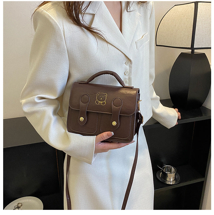 Cute Cartoon-Embellished Mini Satchel — product view 4