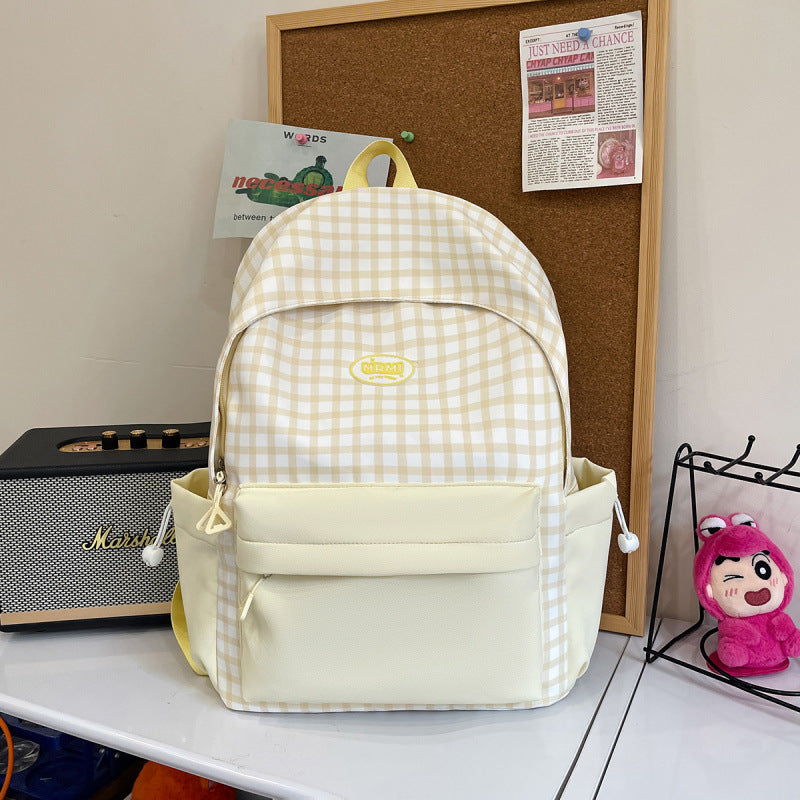 Stylish Plaid Backpack — product view 2