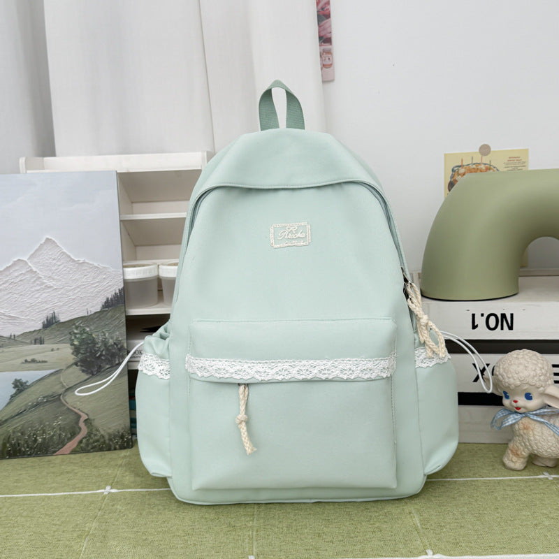 Adorable Lace-Trimmed Backpack LoungeYard — product view 5